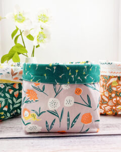 Easy Fabric Basket Tutorial – A Beginner Sewing Project - Tangled ...