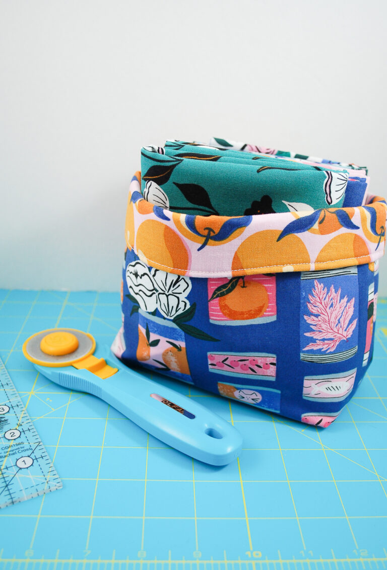 Easy Fabric Basket Tutorial – A Beginner Sewing Project - Tangled ...