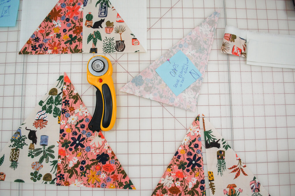 Tips for sewing a half rectangle triangle quilt
