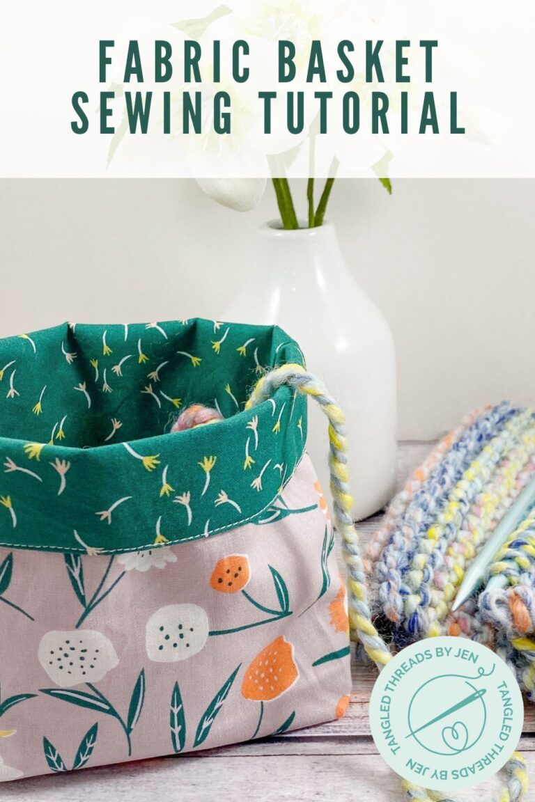 Easy Fabric Basket Tutorial – A Beginner Sewing Project - Tangled ...