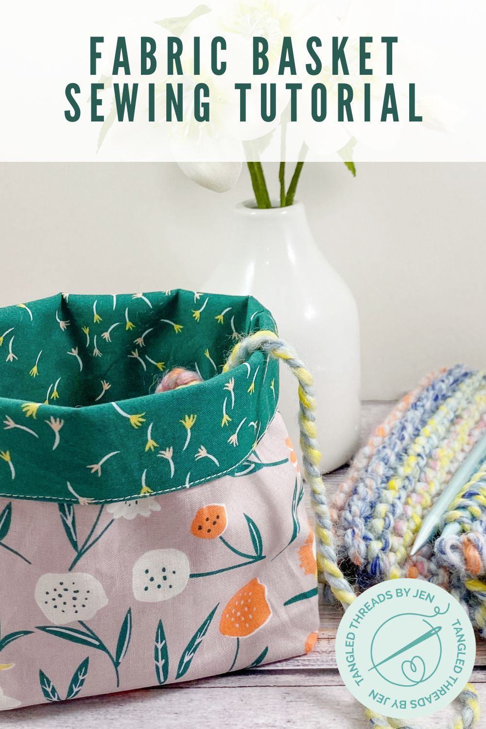 Easy Fabric Basket Tutorial – A Beginner Sewing Project - Tangled ...