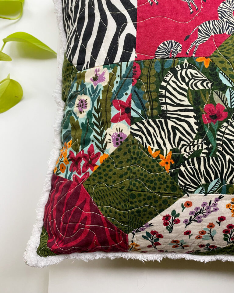 How to Embellish a Quilted Pillow with Chenille-It Blooming Bias