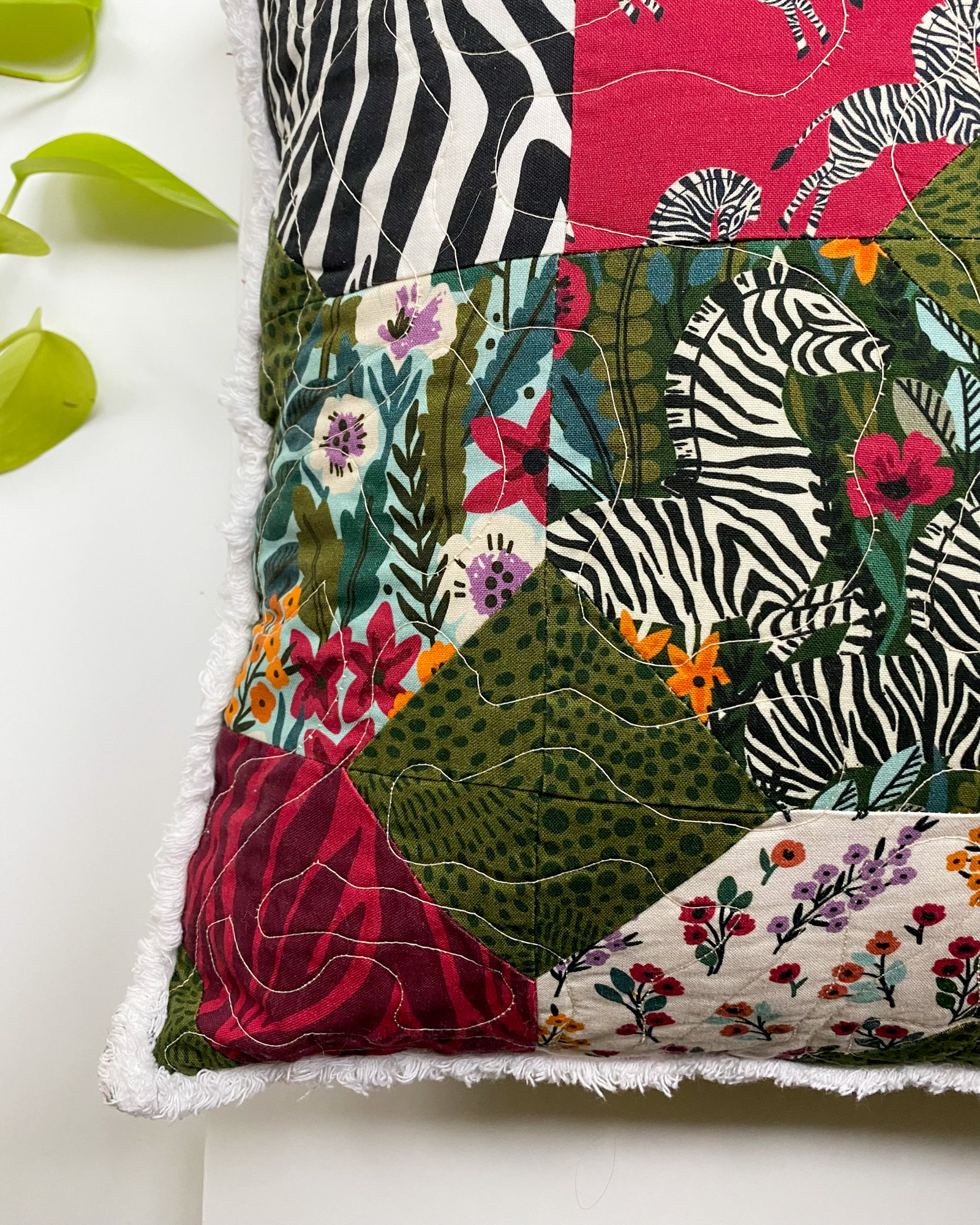 How to Embellish a Quilted Pillow with Chenille-It Blooming Bias