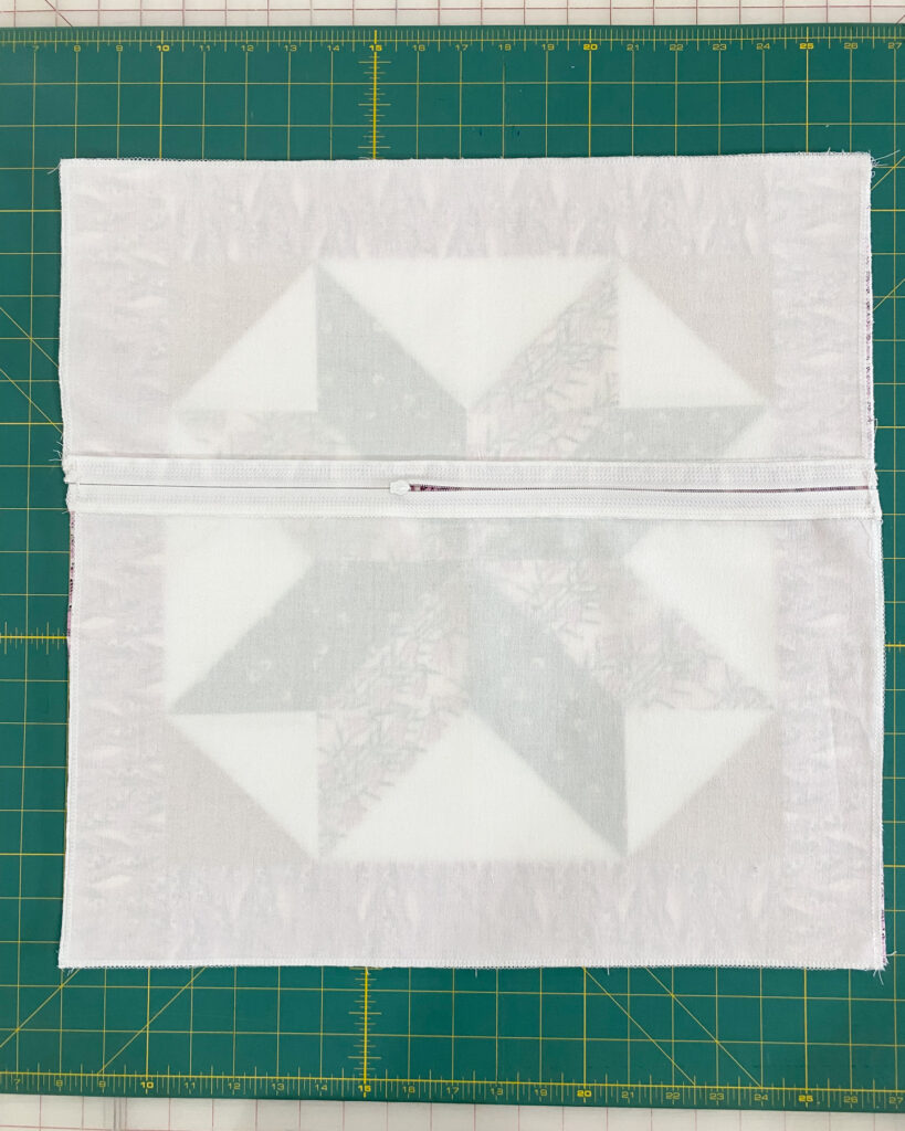 placing the pillow top and back right sides together