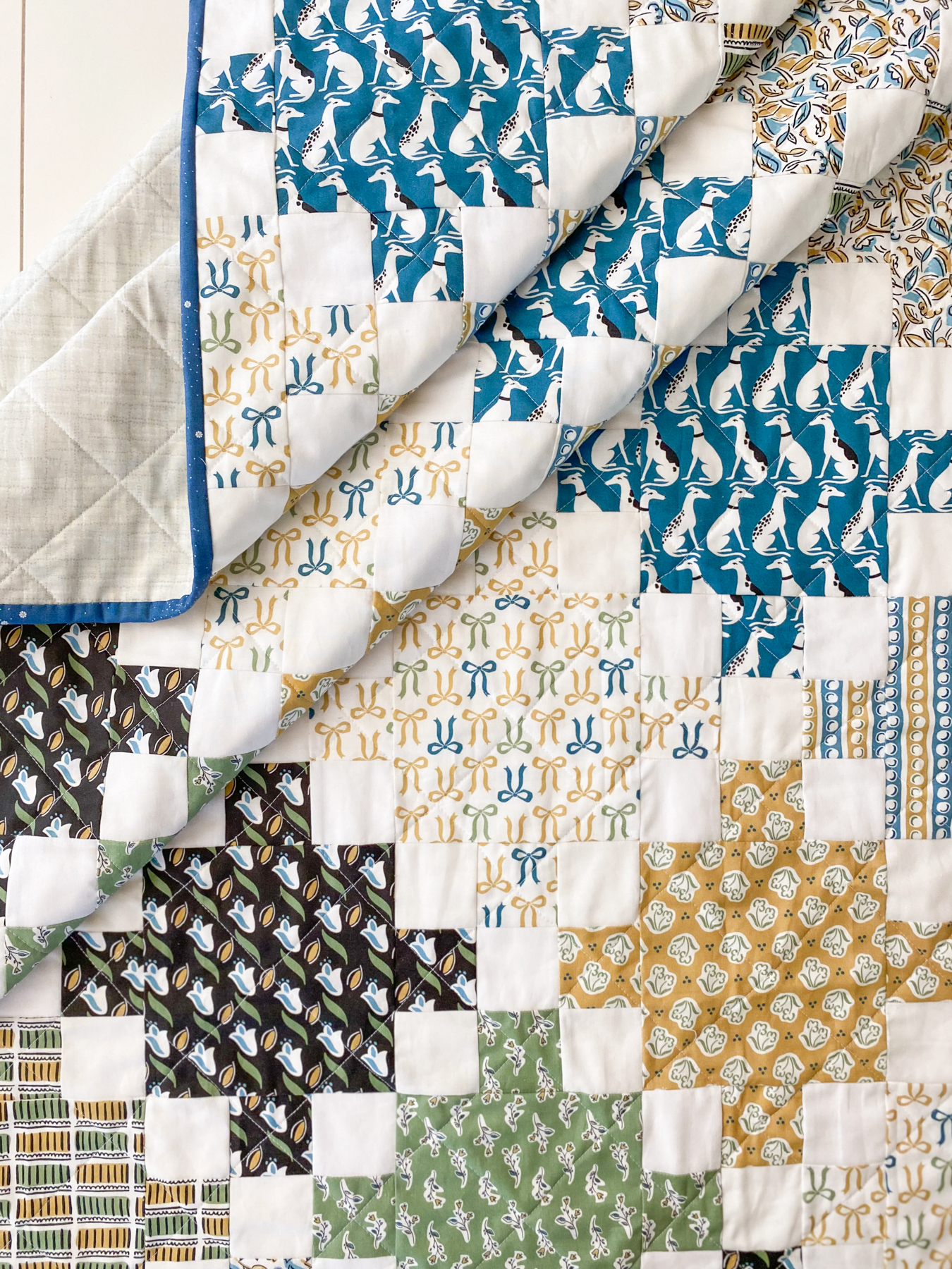 A Colorful Irish Chain Quilt