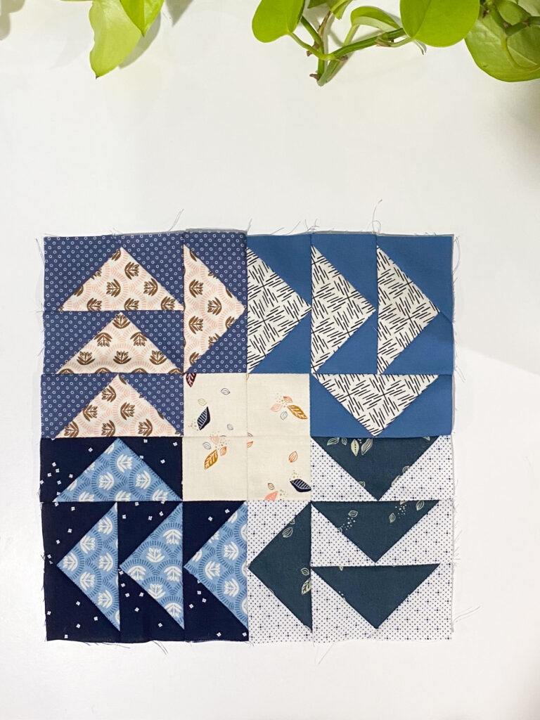 Moda Blockheads 6 Block 16 Cloud Nine flying geese quilt block