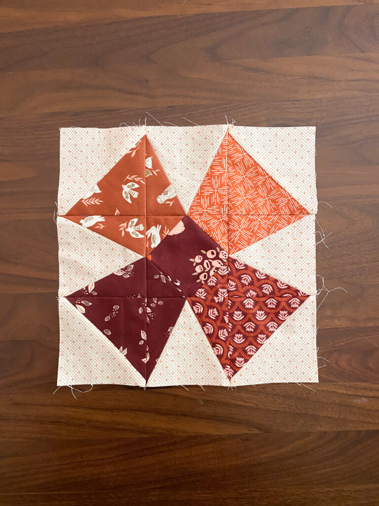 Moda Blockheads 6 Block 15 Petal Pusher quilt block