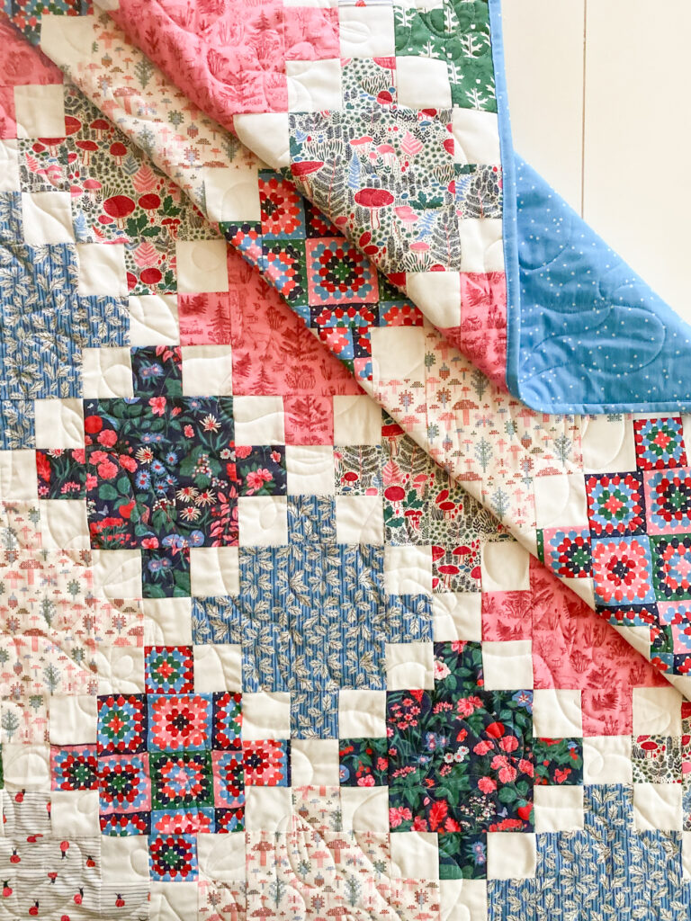 Irish Chain Quilt Pattern by Tangled Threads by Jen featuring Autumn Walk by Cloud9 Fabrics