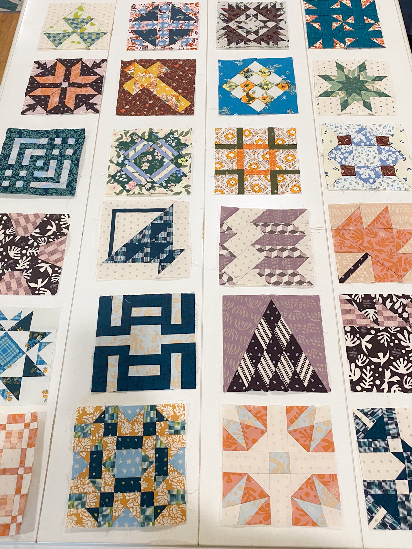 Bible Sampler Quilt Update – 32 of 96 blocks