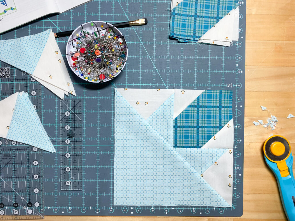 assembled Block C from Points of Interest Block of the Month quilt