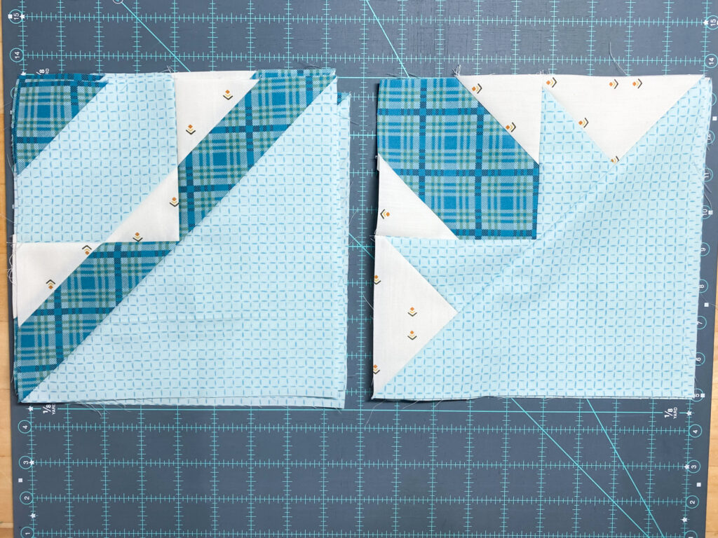 finished quilt blocks C and D from Points of Interest Block of the Month