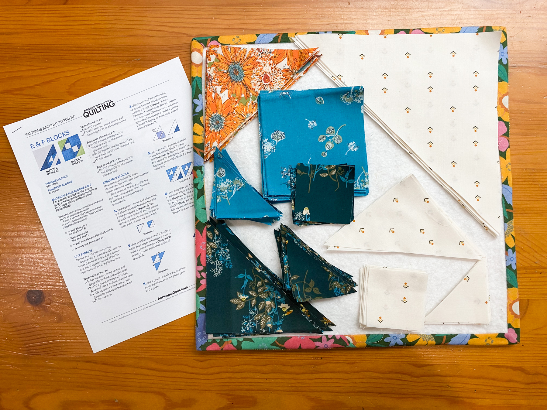 Points of Interest Quilt Block of the Month - Blocks E and F - Tangled ...