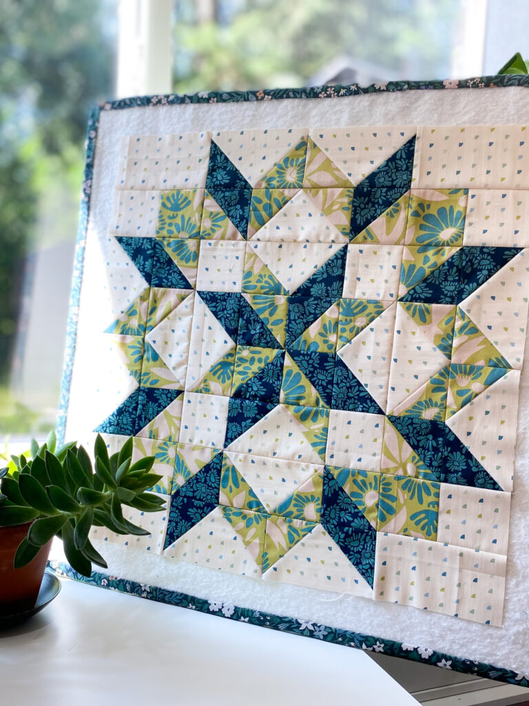 Carpenter Star quilt block close-up